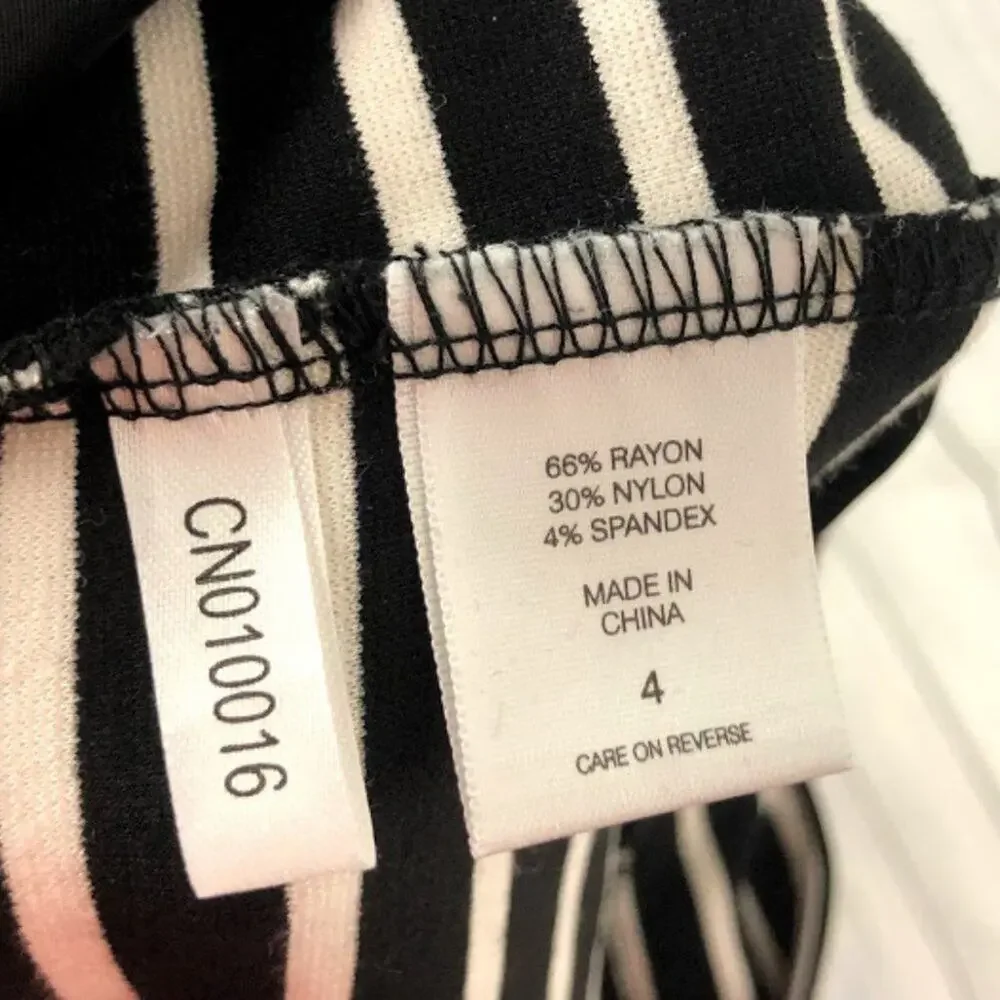 New York & Co Stretch Knit Striped Wide Leg Pant 4 - Picture 10 of 12